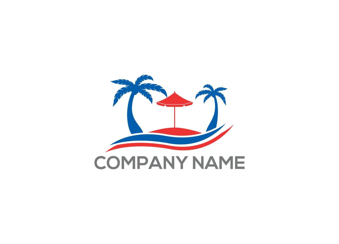 Beach logo design with Creative Modern vector icon template