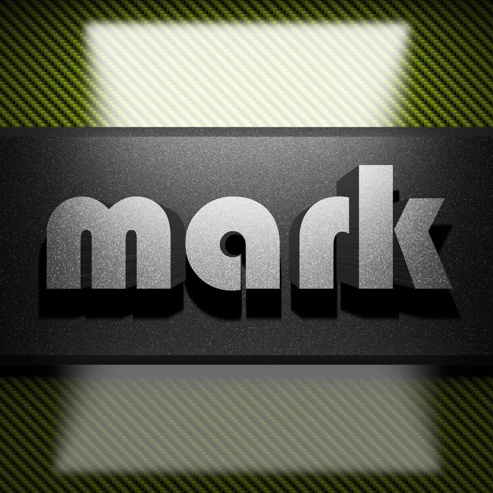 mark word of iron on carbon photo