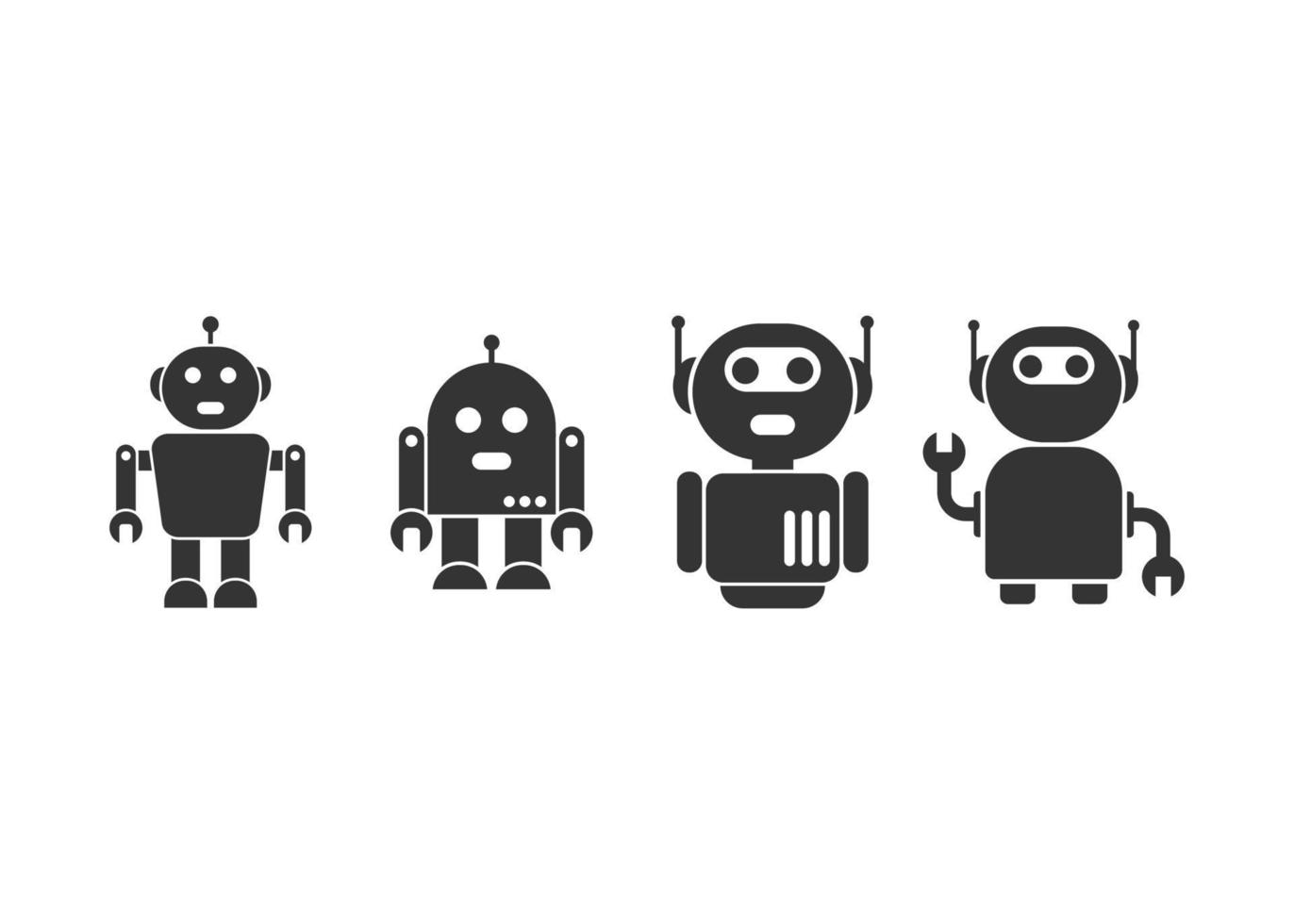 Robot icon design template vector isolated illustration