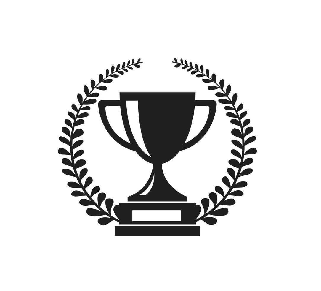 Trophy cup flat style icon vector illustration