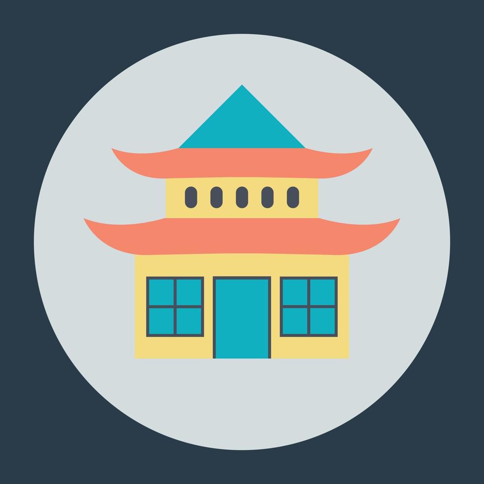 Trendy Pagoda Concepts vector