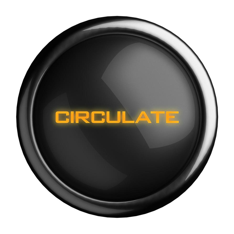 Word on black button photo