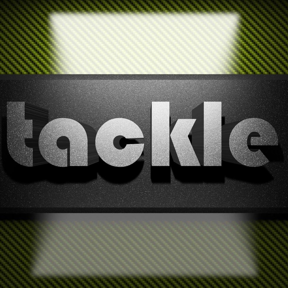 tackle word of iron on carbon photo
