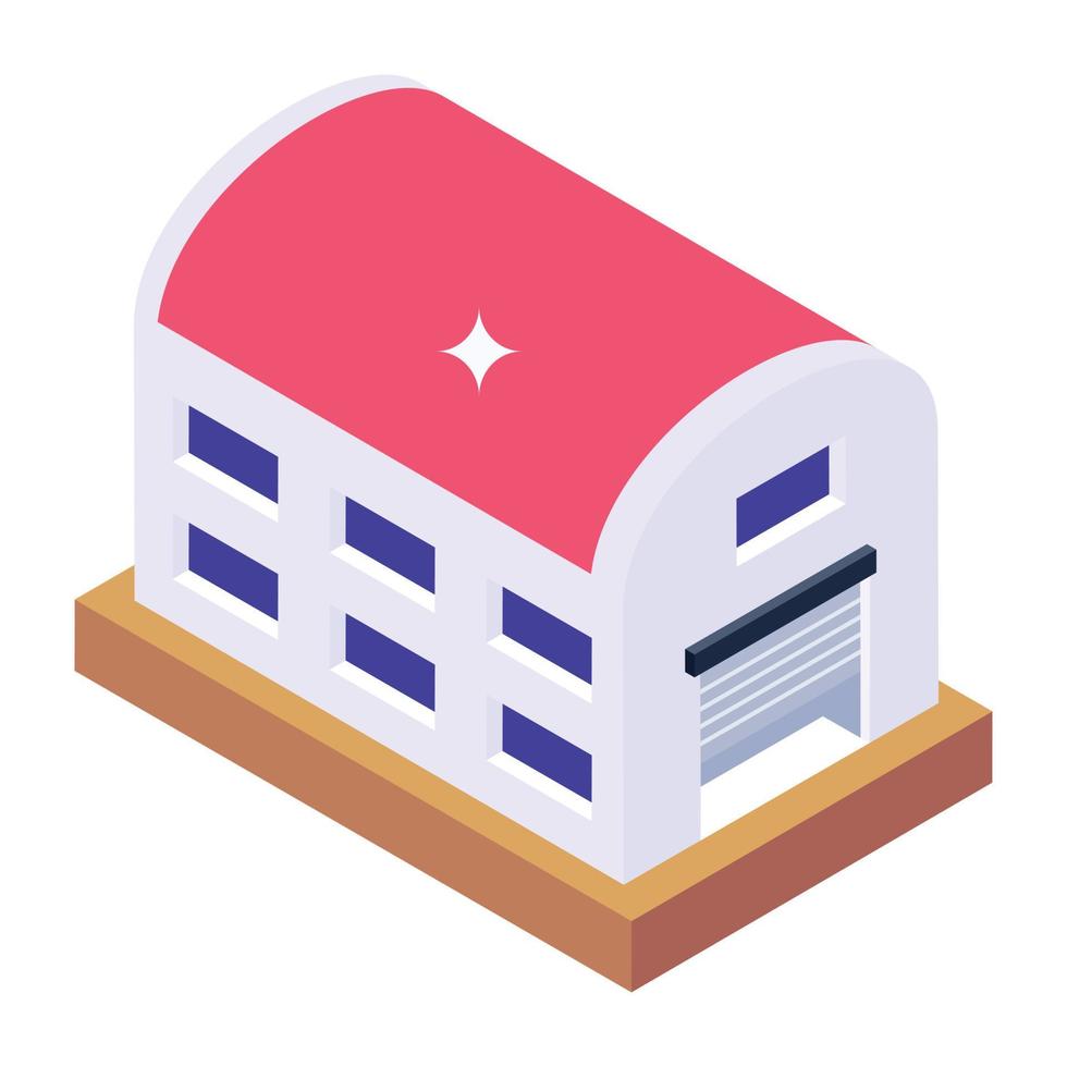 Storage room in isometric trendy icon vector