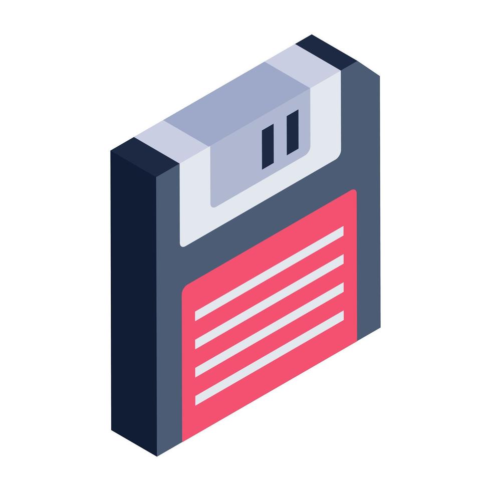 A sd card icon in isometric design vector