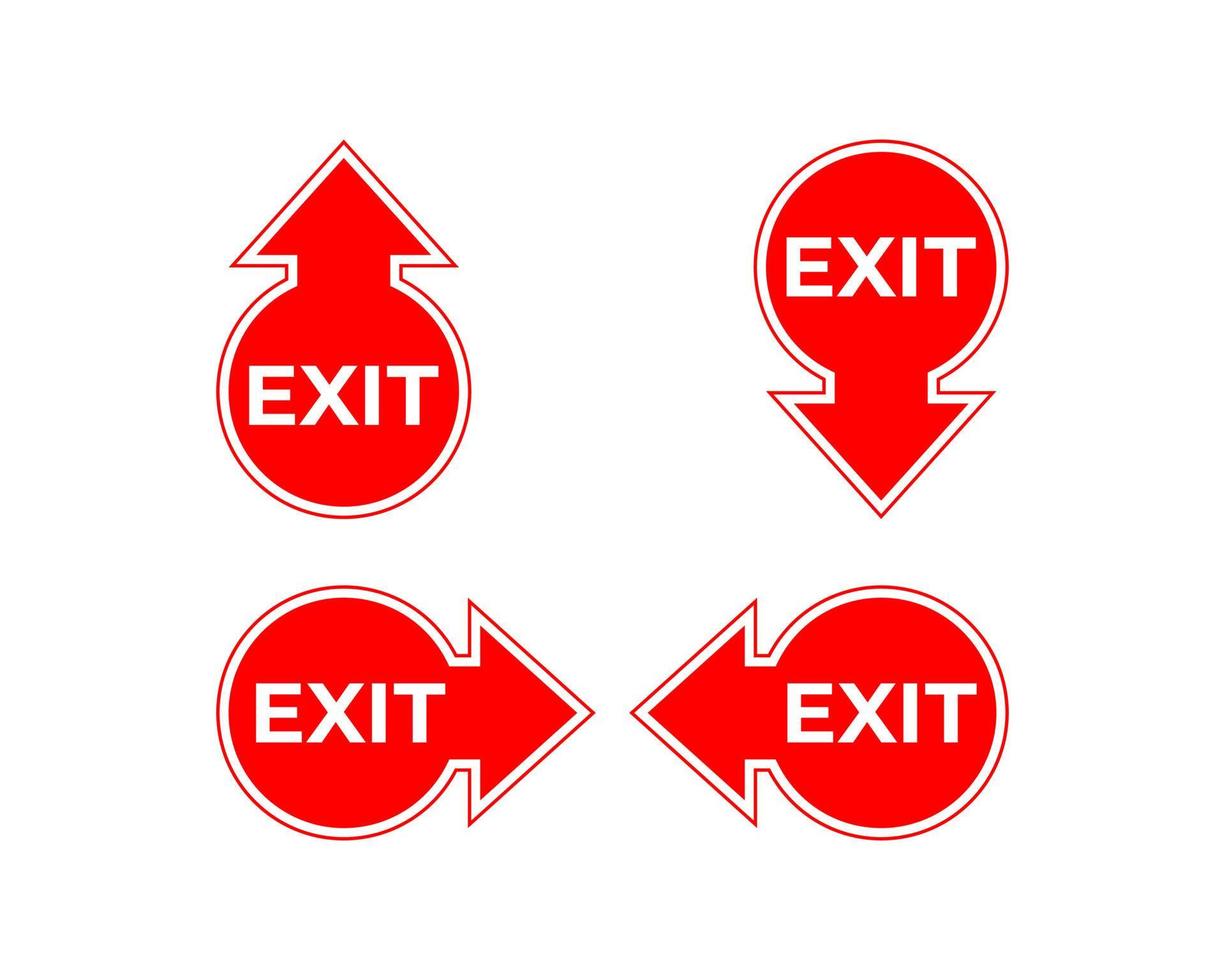 Exit Sign In Vector, Easy To Use And Print Design Templates vector