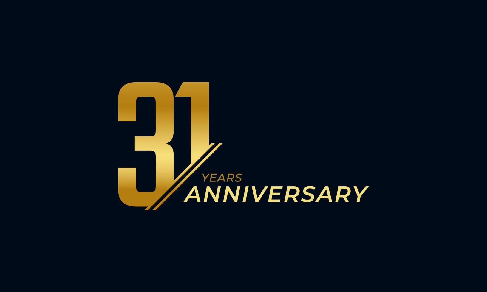 31 Year Anniversary Celebration Vector. Happy Anniversary Greeting Celebrates Template Design Illustration vector