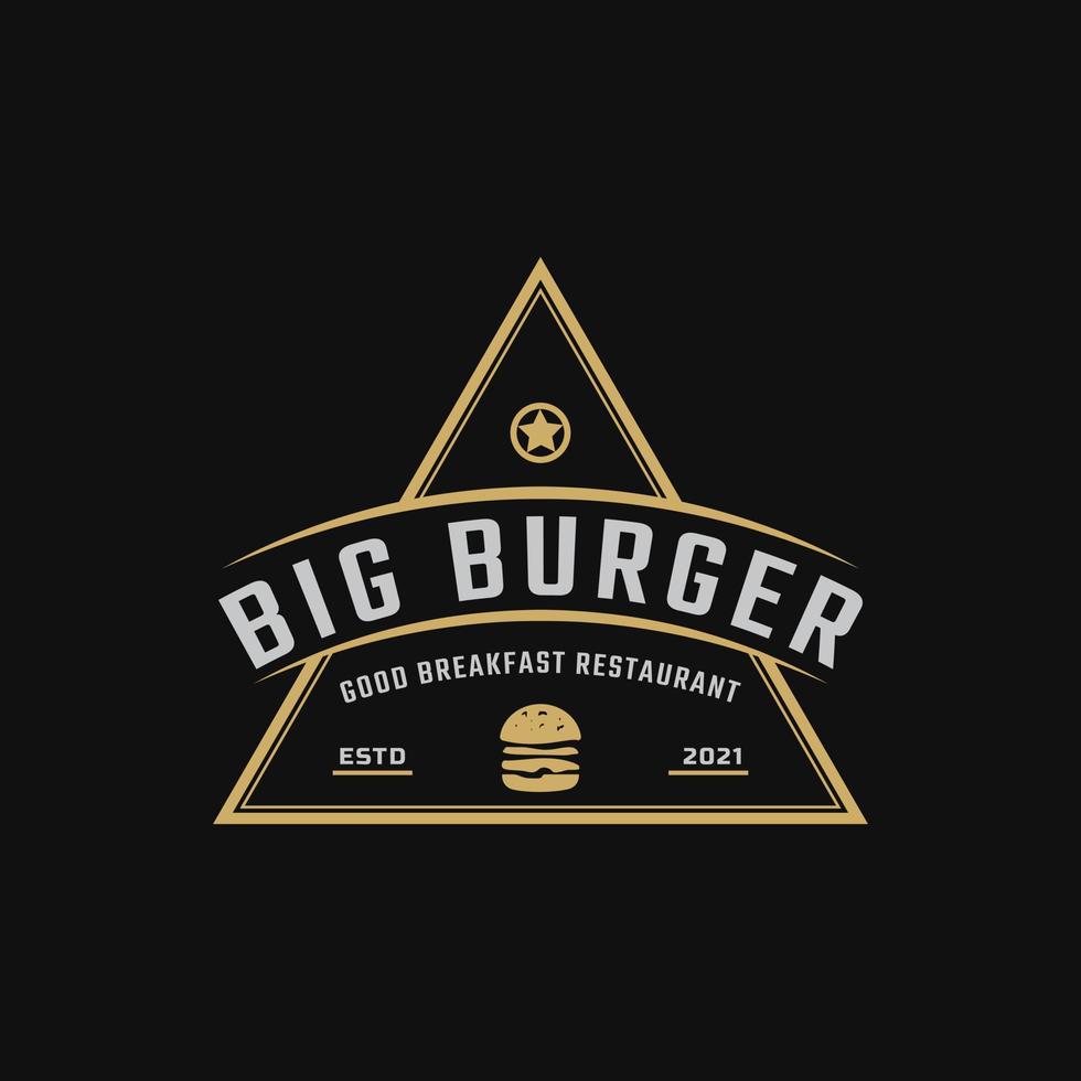 Classic Vintage Retro Label Badge Emblem Ham Beef Patty ...