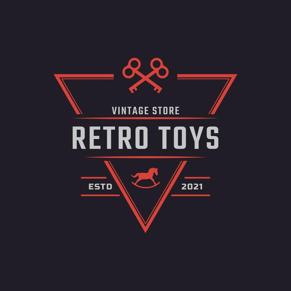 Classic Vintage Retro Label Badge Toys and Souvenir Logo Design Inspiration vector