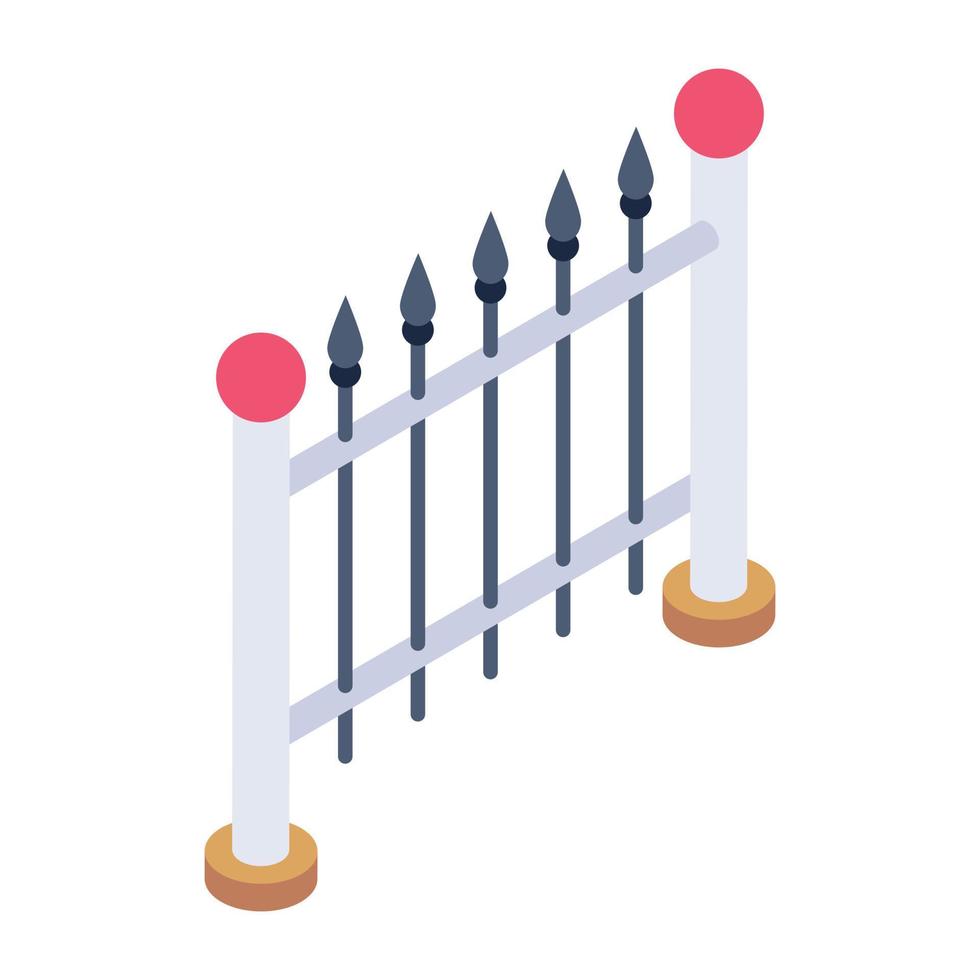 Palisade in isometric editable icon vector