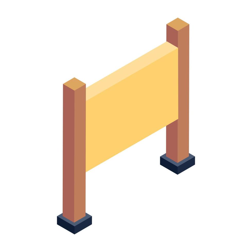 Palisade in isometric editable icon vector