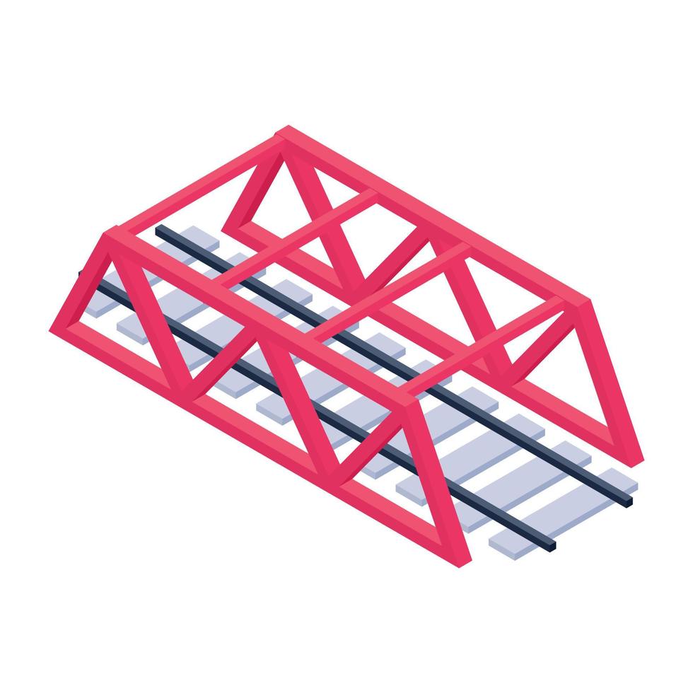 Modern fence in isometric editable icon vector