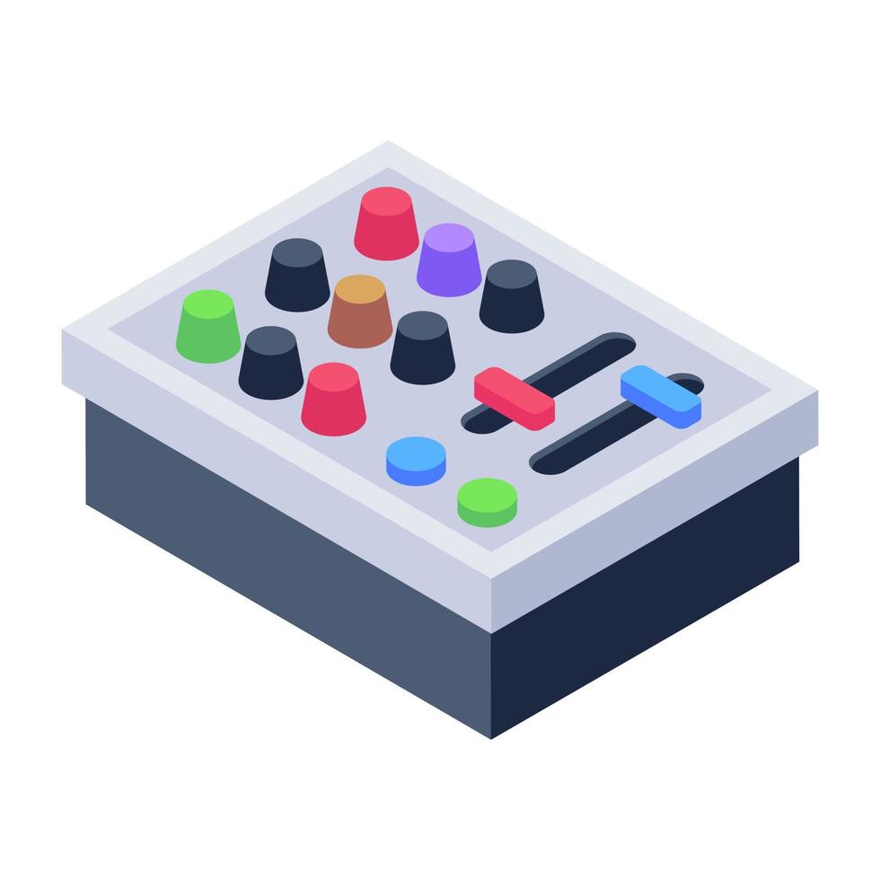 Icon of music panel in isometric design vector