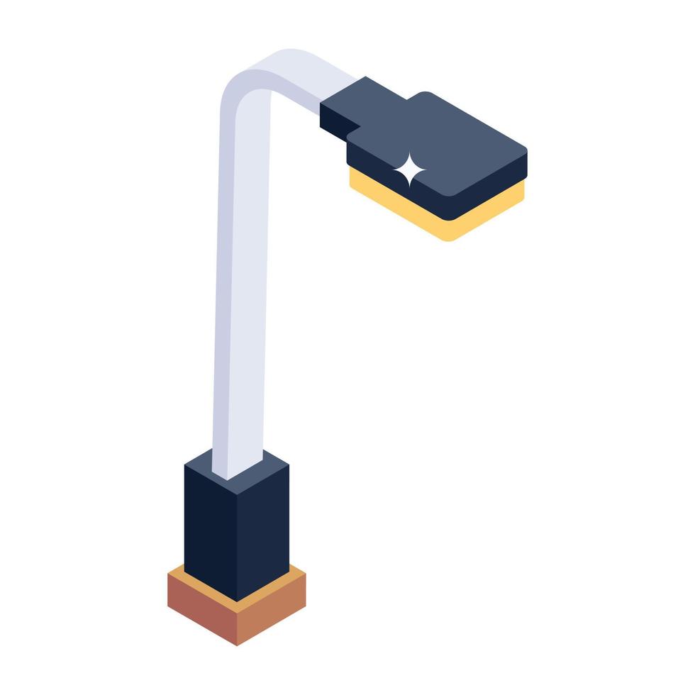 Light pole in isometric trendy icon vector