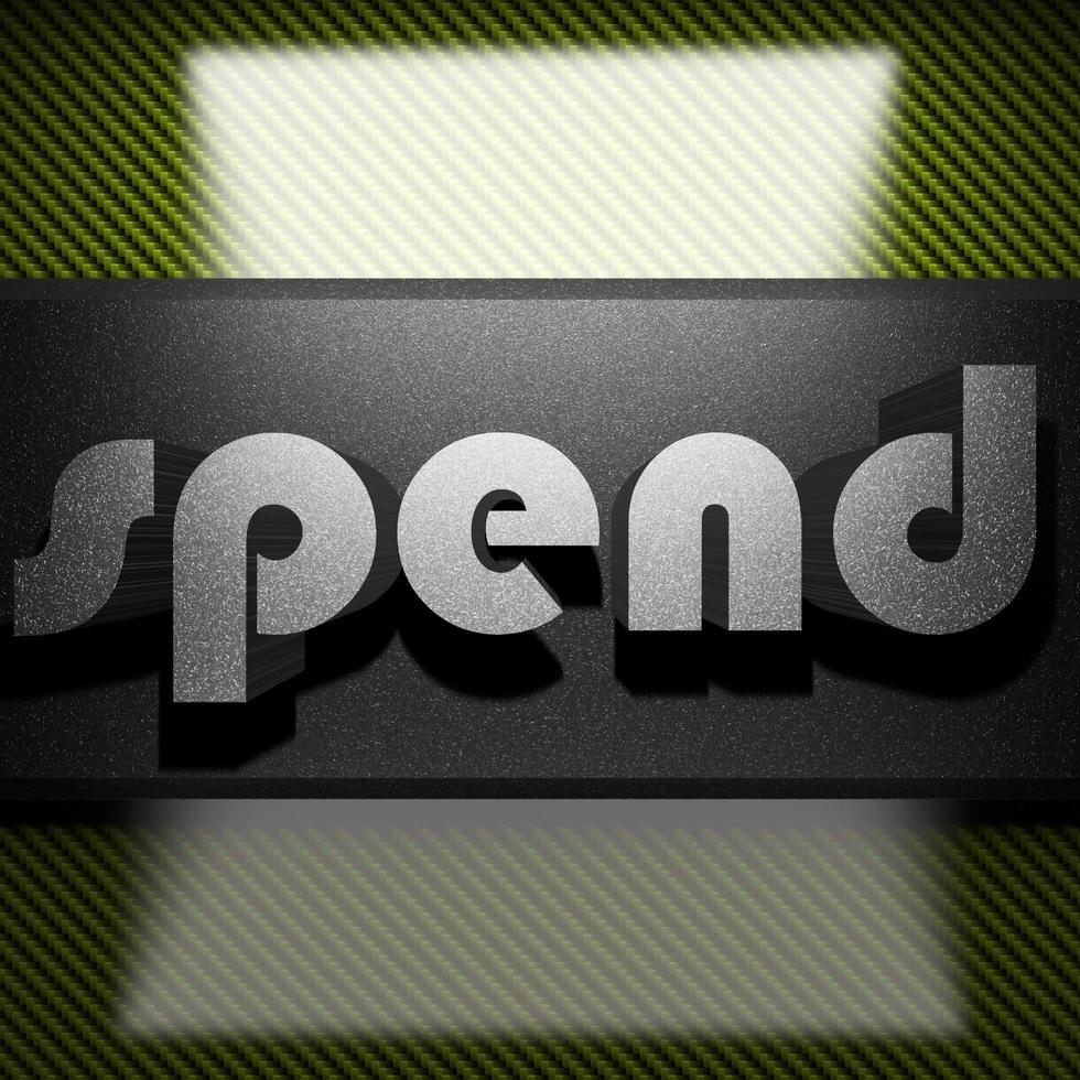 spend word of iron on carbon photo