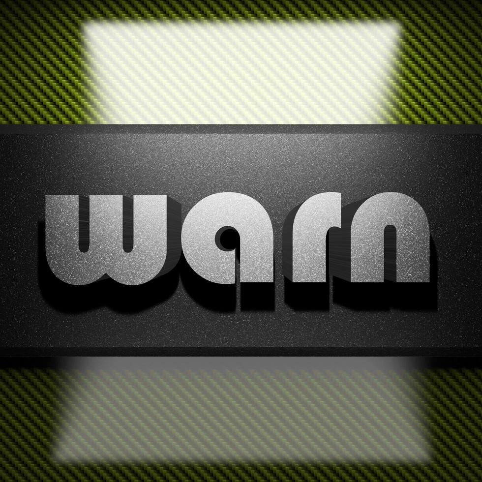 warn word of iron on carbon photo