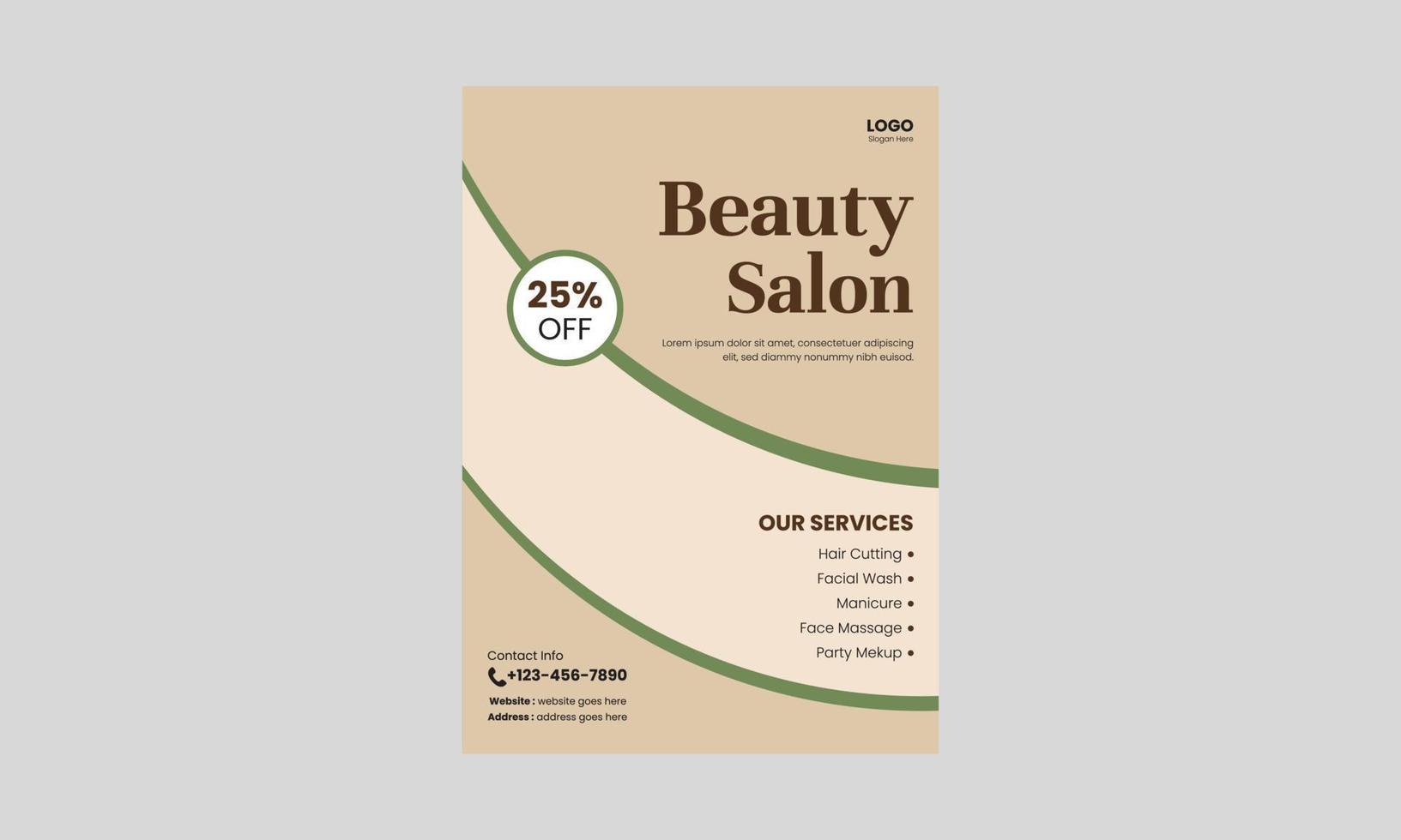 Spa, beauty, and massage flyer design template. Beauty spa hair salon print ready flyer template design. leaflet,  a4 size, flyer, cover, poster, brochure design vector