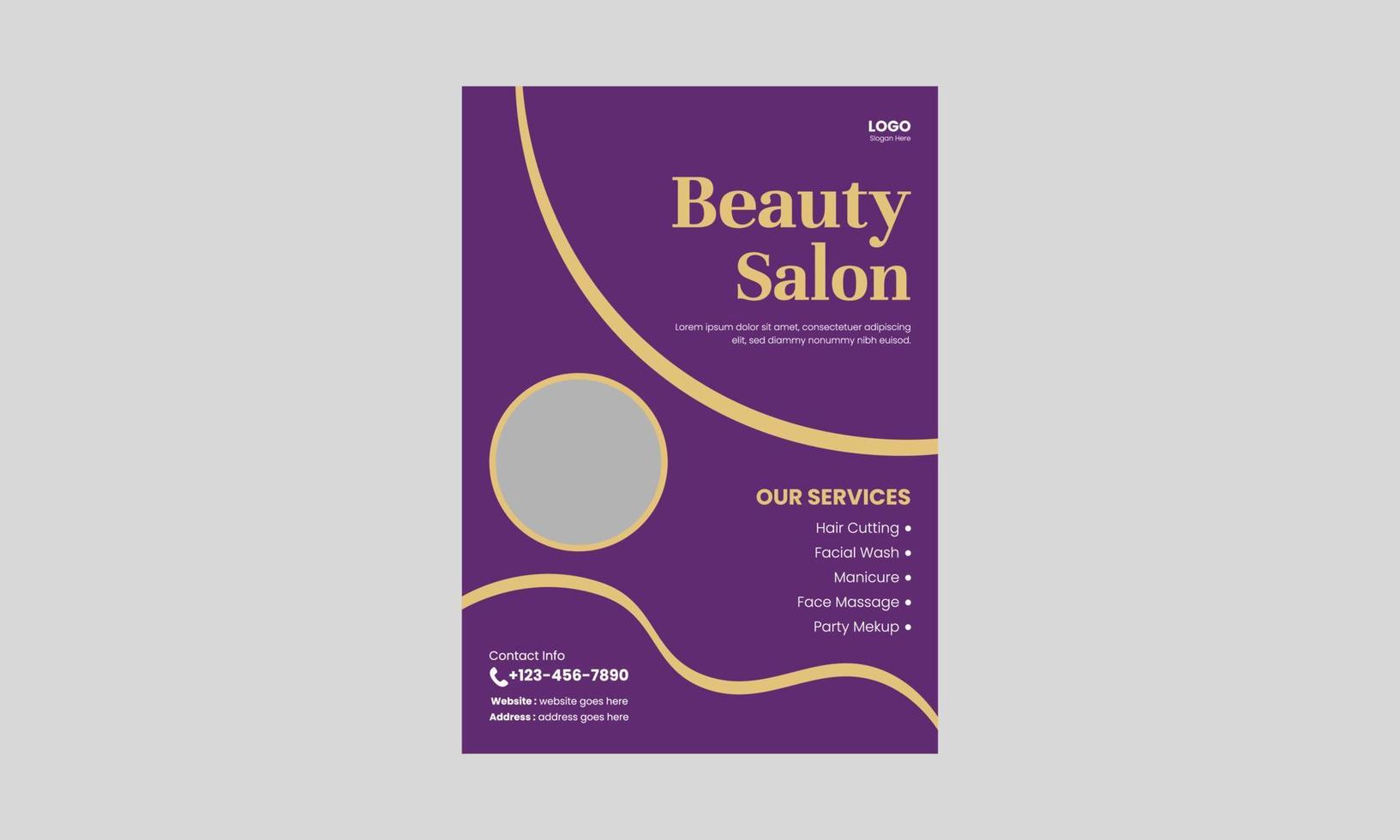 Spa, beauty, and massage flyer design template. Beauty spa hair salon print ready flyer template design. leaflet,  a4 size, flyer, cover, poster, brochure design vector