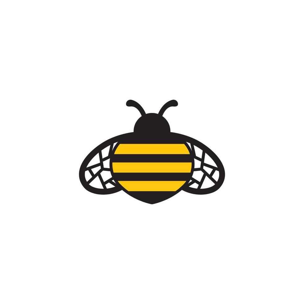 logotipo de abeja sobre fondo blanco. vector