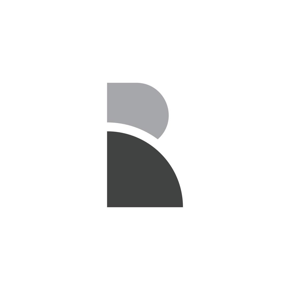 R logo on white background. vector