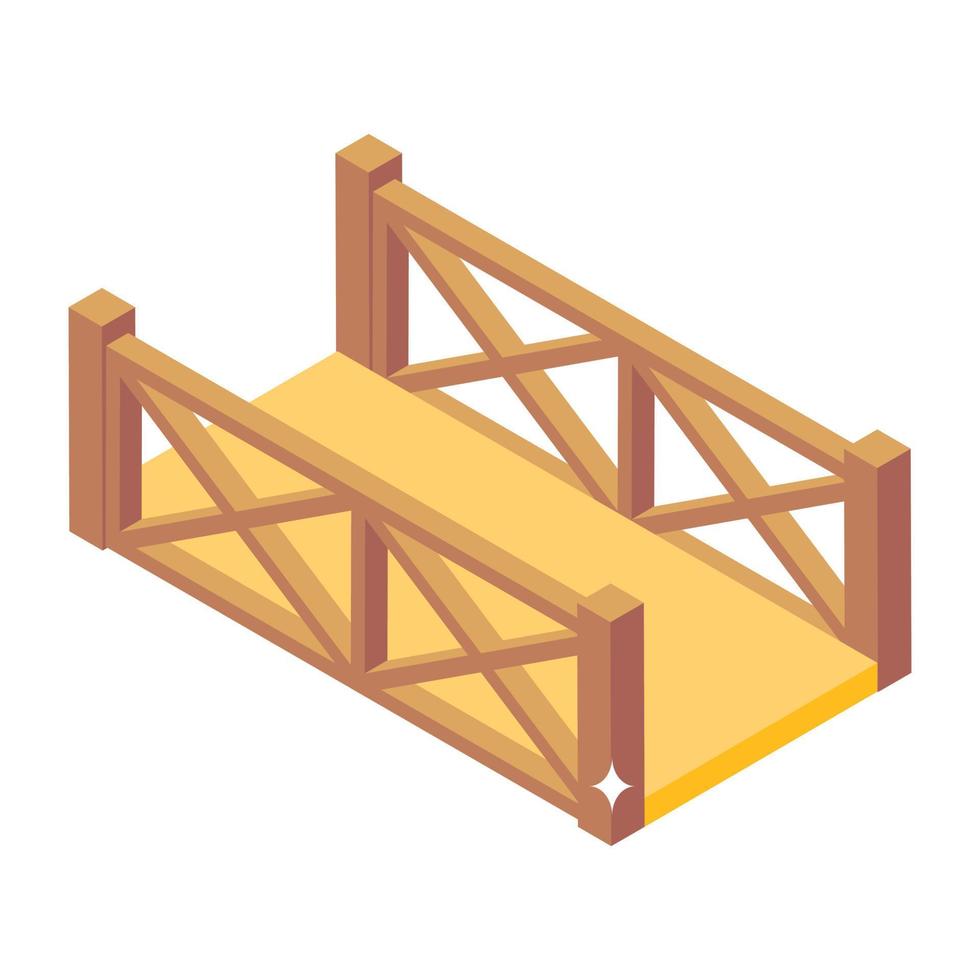 Palisade in isometric editable icon vector