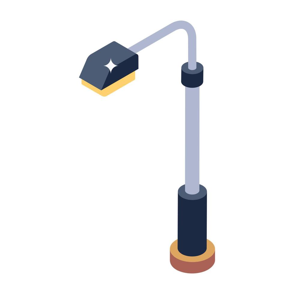 Street lamp in isometric trendy icon vector