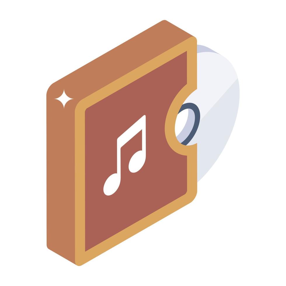 A cd cover icon in isometric design vector