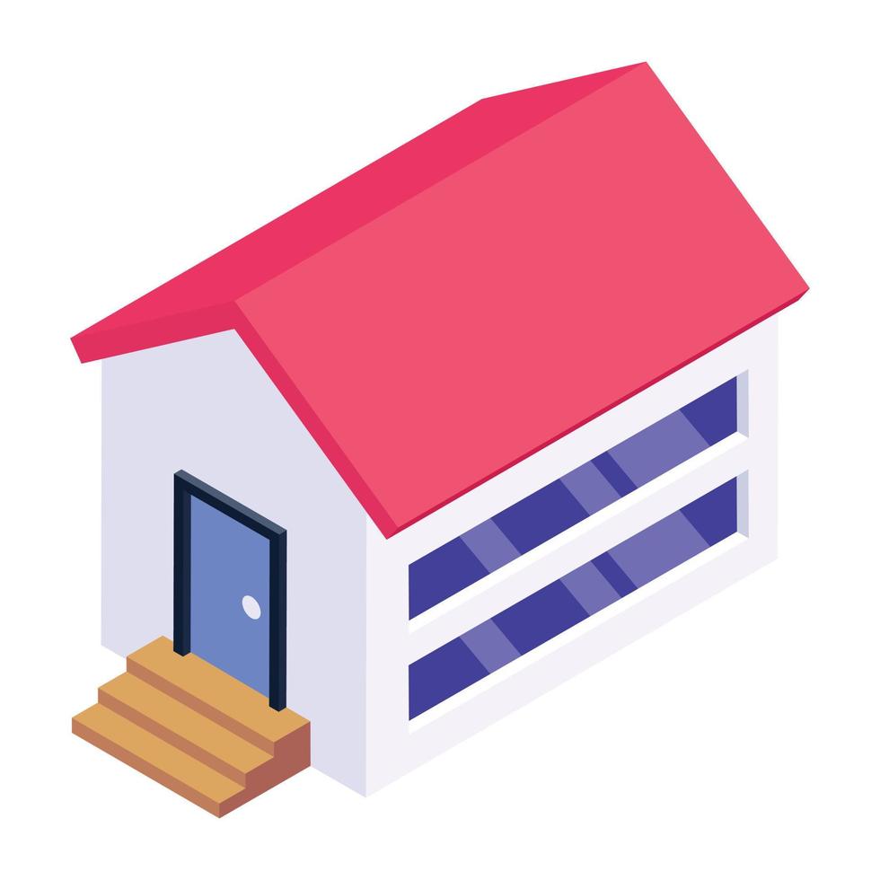 A cottage isometric icon design vector