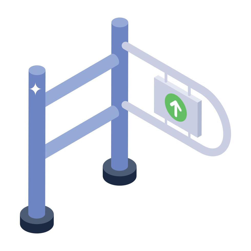 Trendy unique isometric icon of road direction vector