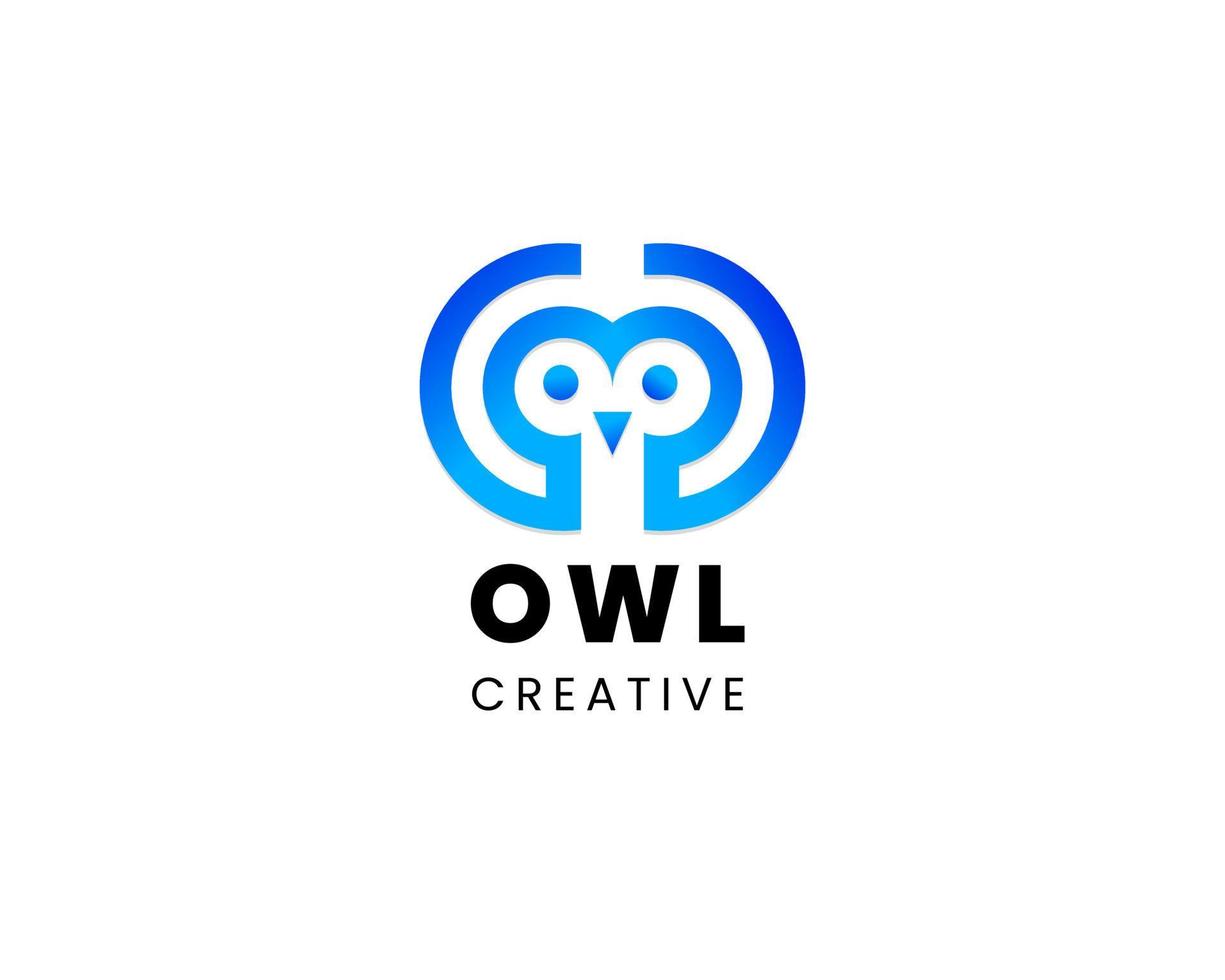 owl logo design vector template