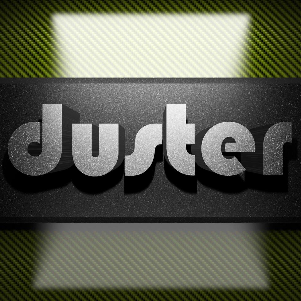 duster word of iron on carbon photo