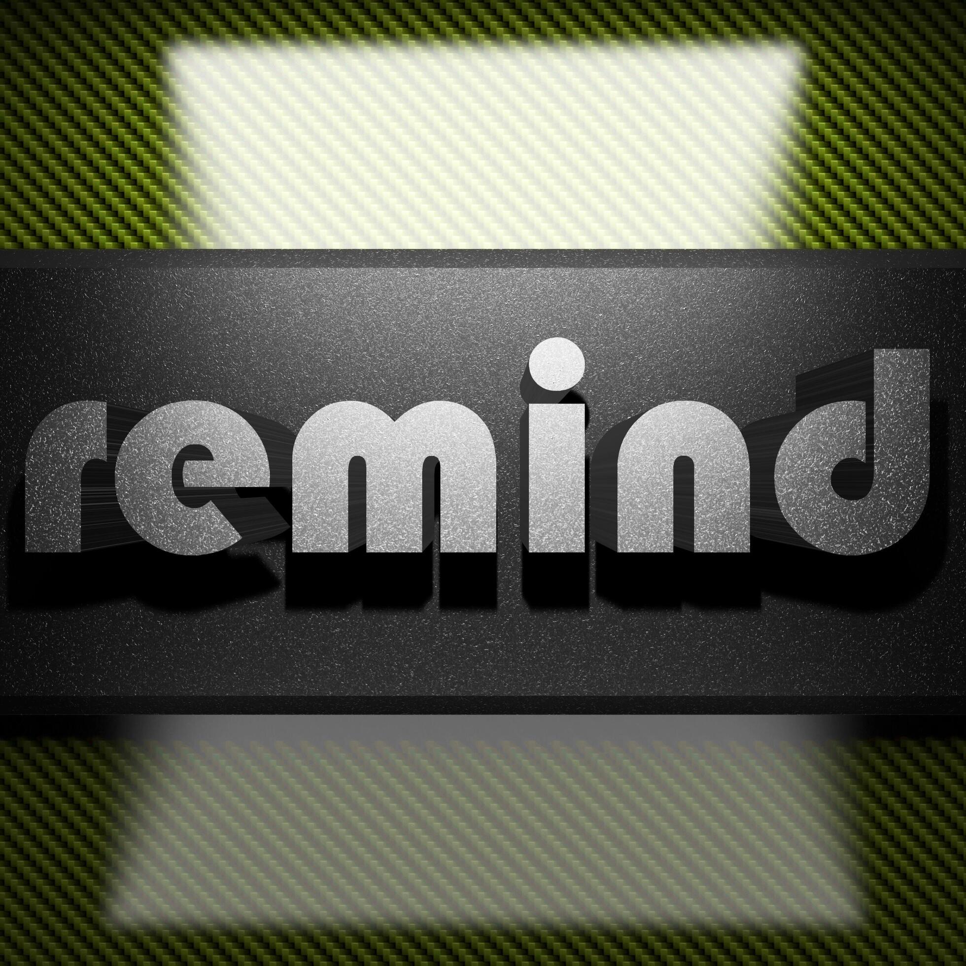 remind word of iron on carbon 6248748 Stock Photo at Vecteezy