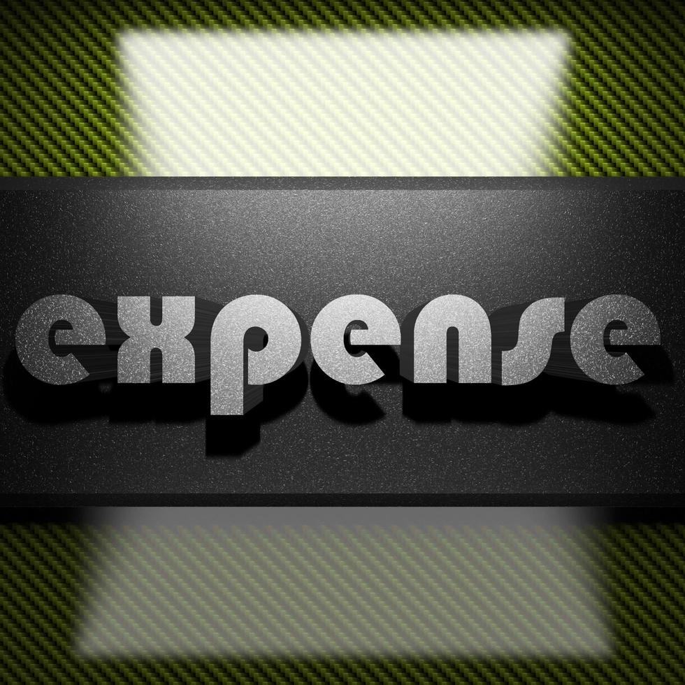 expense word of iron on carbon photo