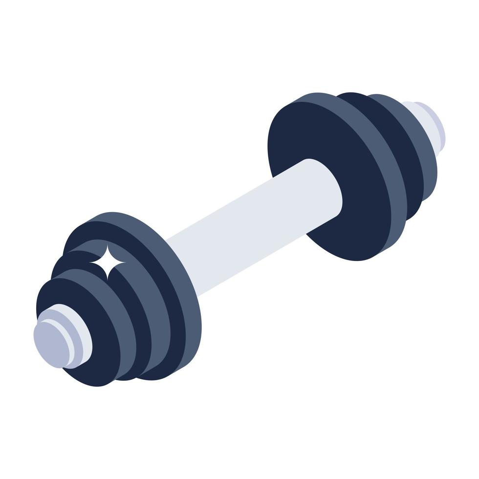 Heavy weight icon of isometric style, fitness equipment vector