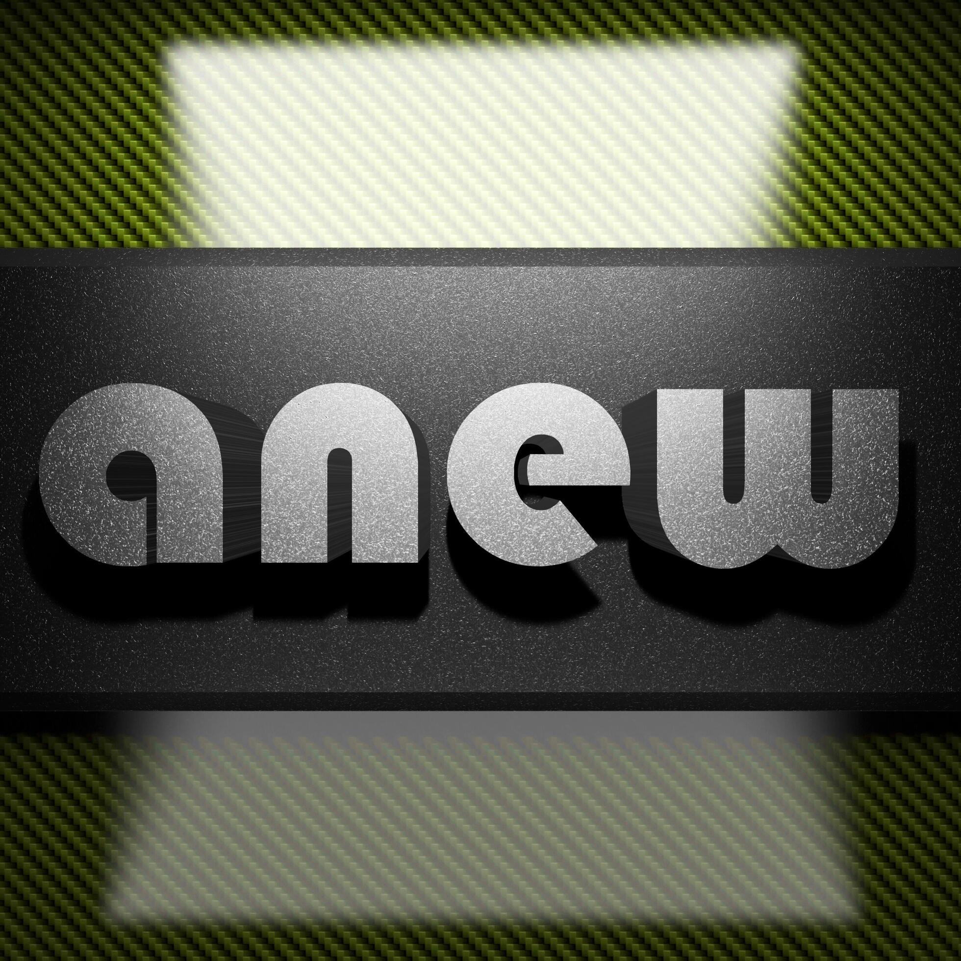 anew word of iron on carbon 6249038 Stock Photo at Vecteezy