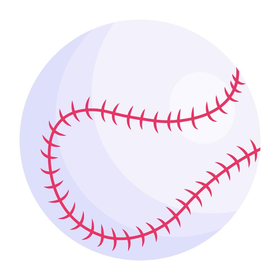 pelota dura, ícono de béisbol de estilo isométrico vector