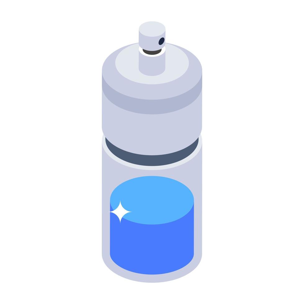 Pain relief medication, isometric icon of injury spray vector