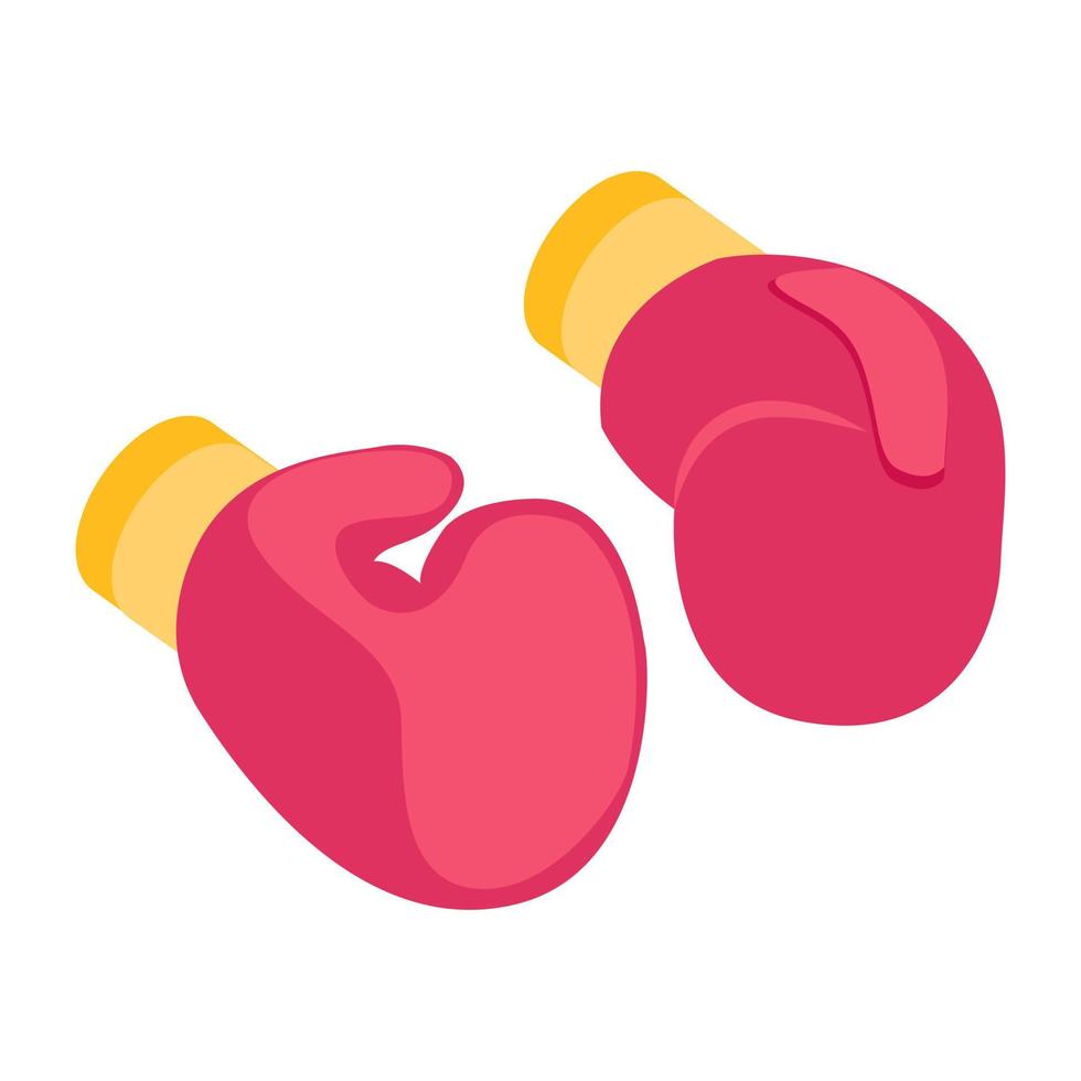Gaming hand cover, isometric icon of boxing glove vector