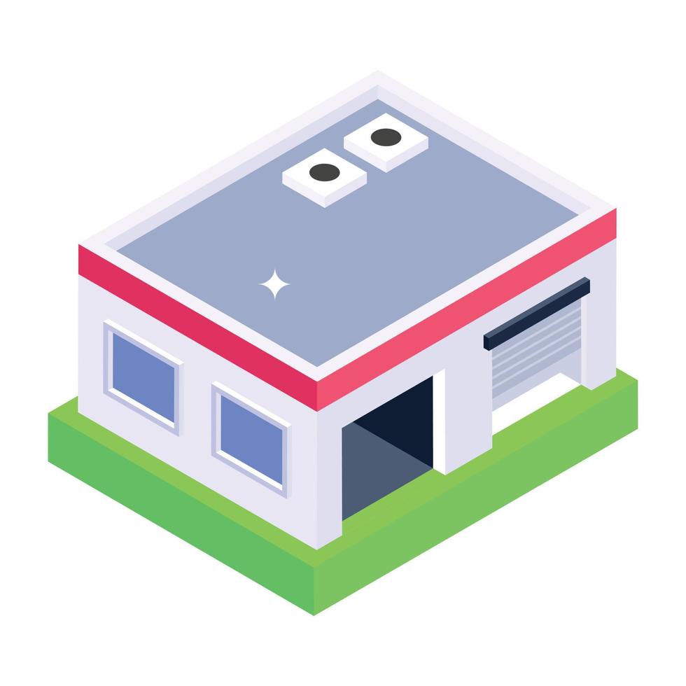 Storage room in isometric trendy icon vector