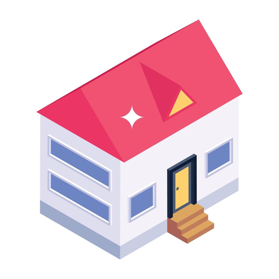 Home price in isometric trendy icon vector