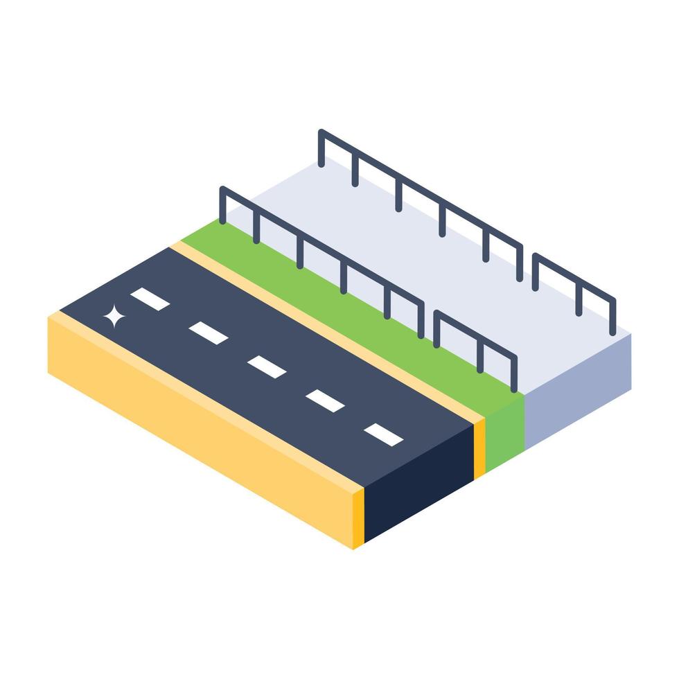 Road interchange isometric icon vector