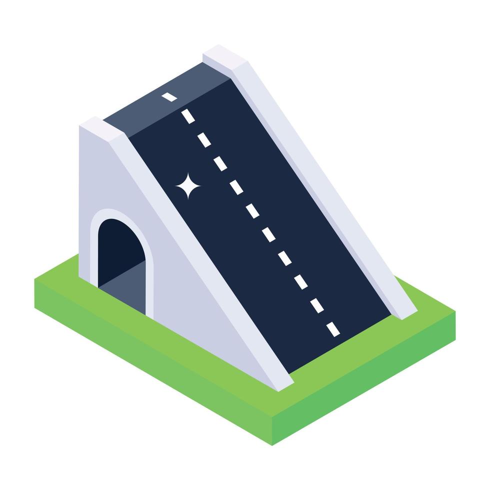 Road isometric unique icon vector