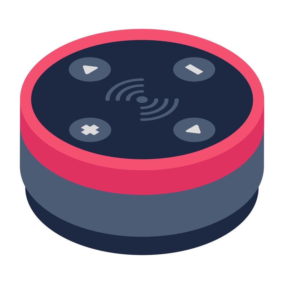 A finest isometric icon of portable speaker vector