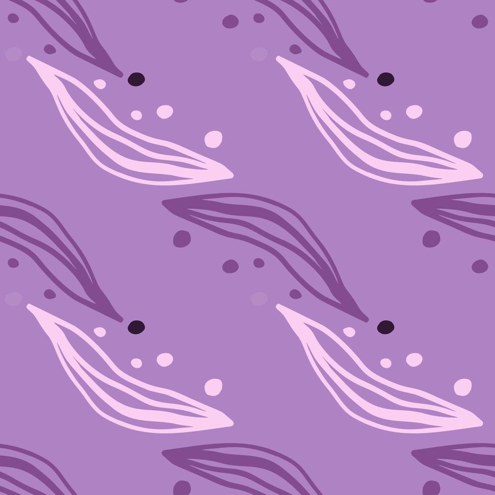 Abstract linear leaves tropical seamless pattern. Rainforest line background. vector