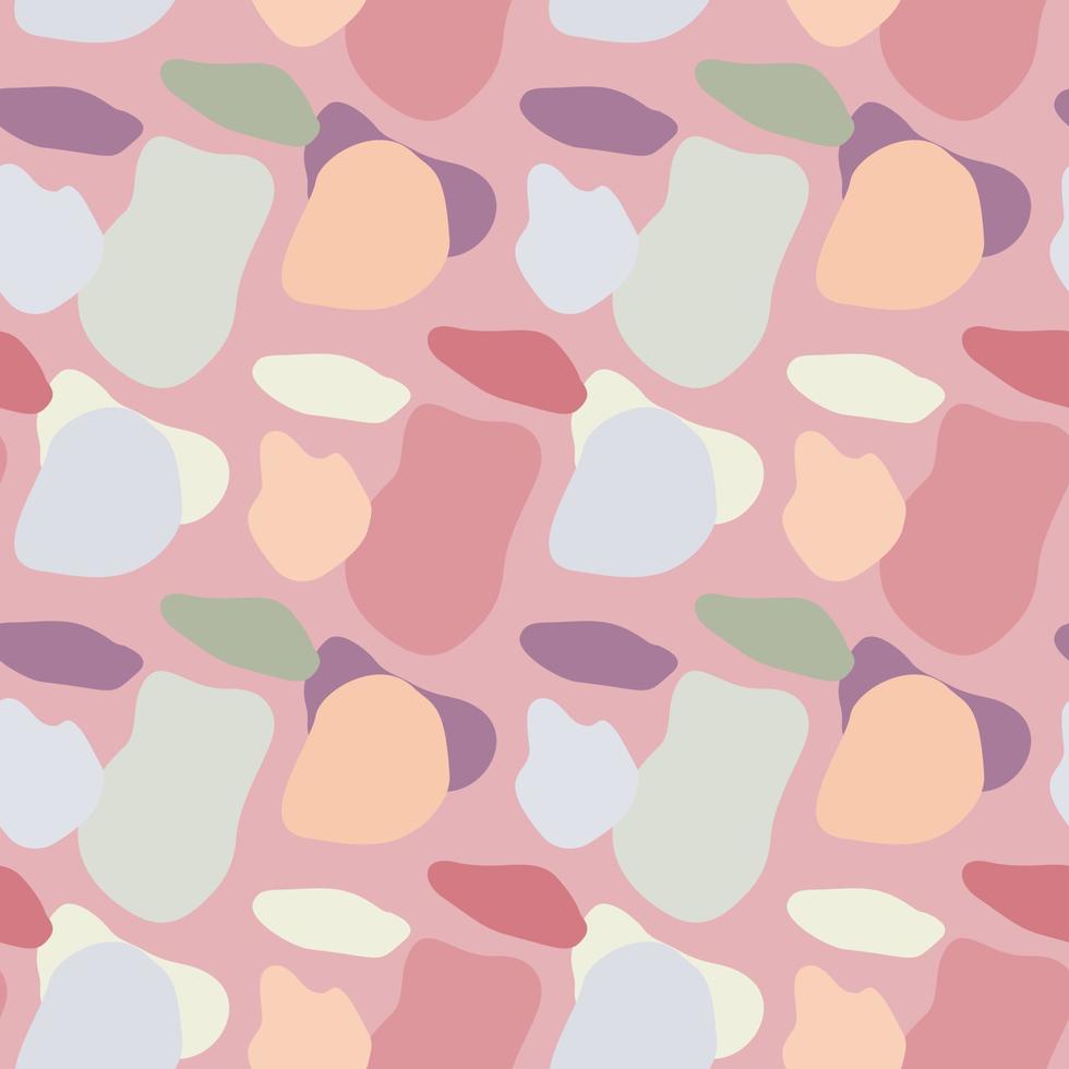 Doodle circle shape seamless pattern. Abstract camouflage background. vector