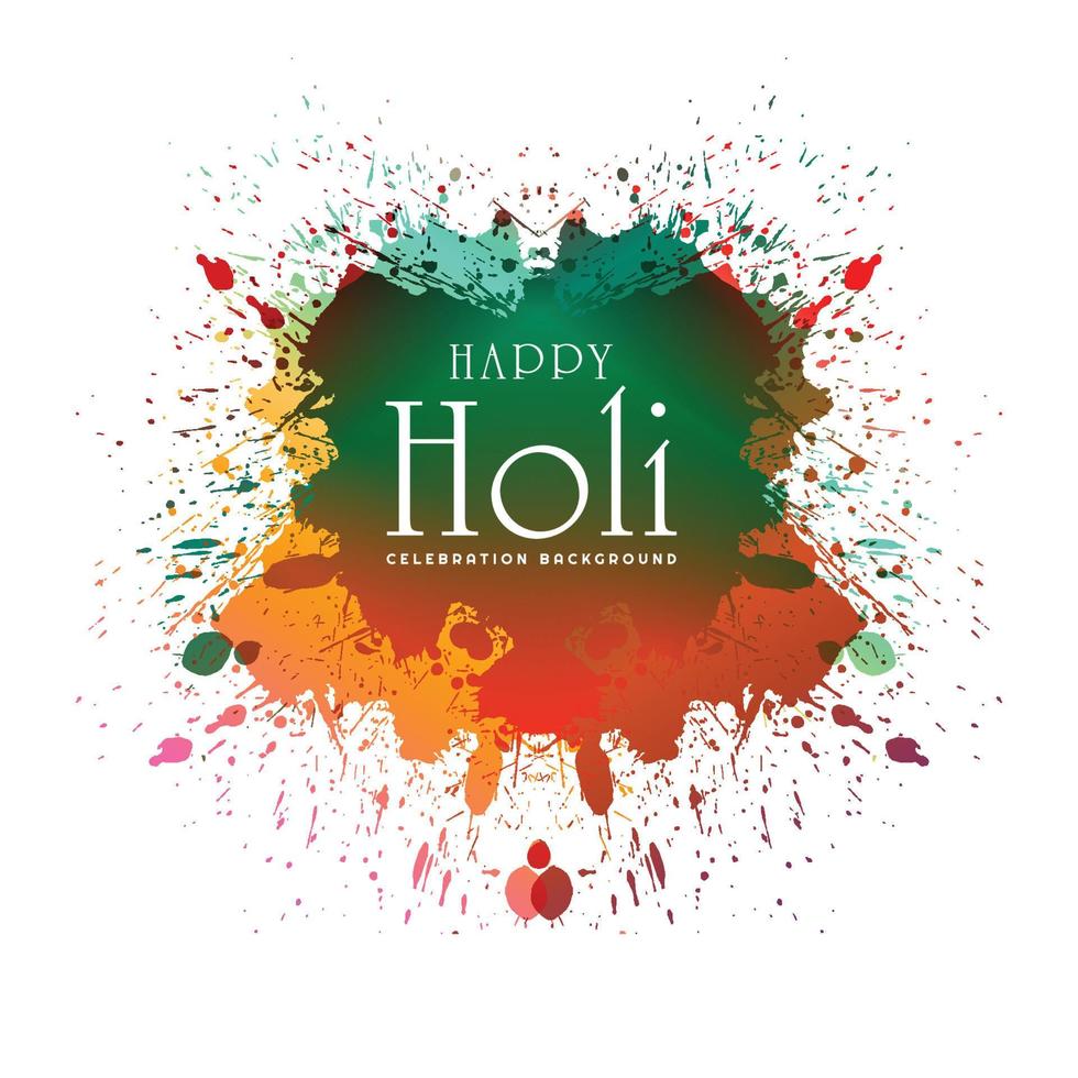 Holi celebration colorful splash for indian festival background vector
