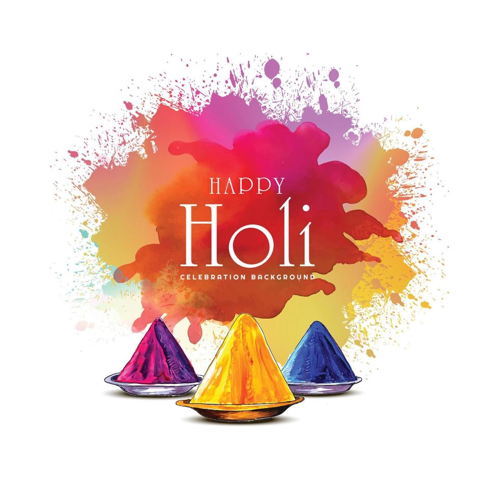 Celebration of indian festival happy holi card holiday background 6249750  Vector Art at Vecteezy