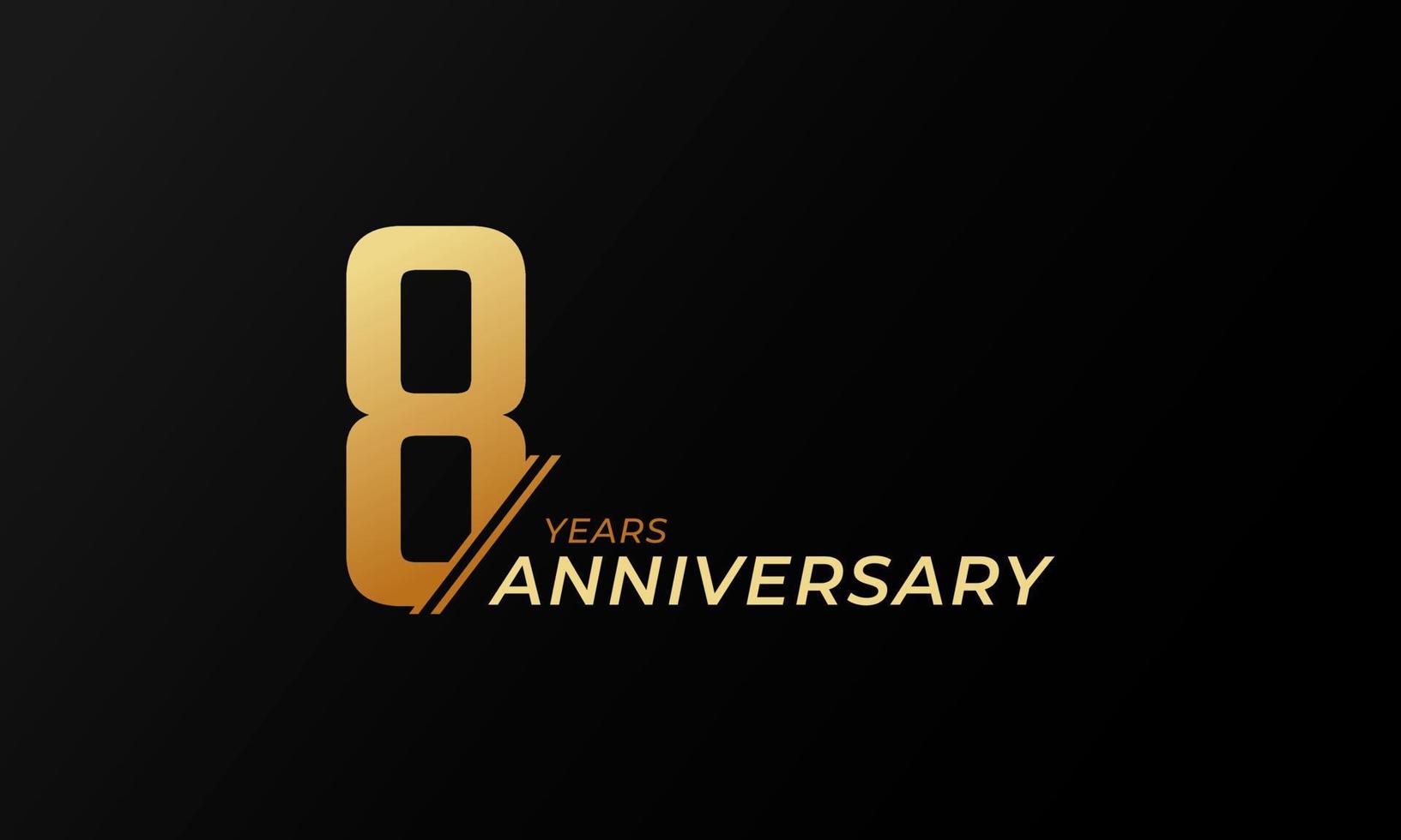 8 Year Anniversary Celebration Vector. Happy Anniversary Greeting Celebrates Template Design Illustration vector