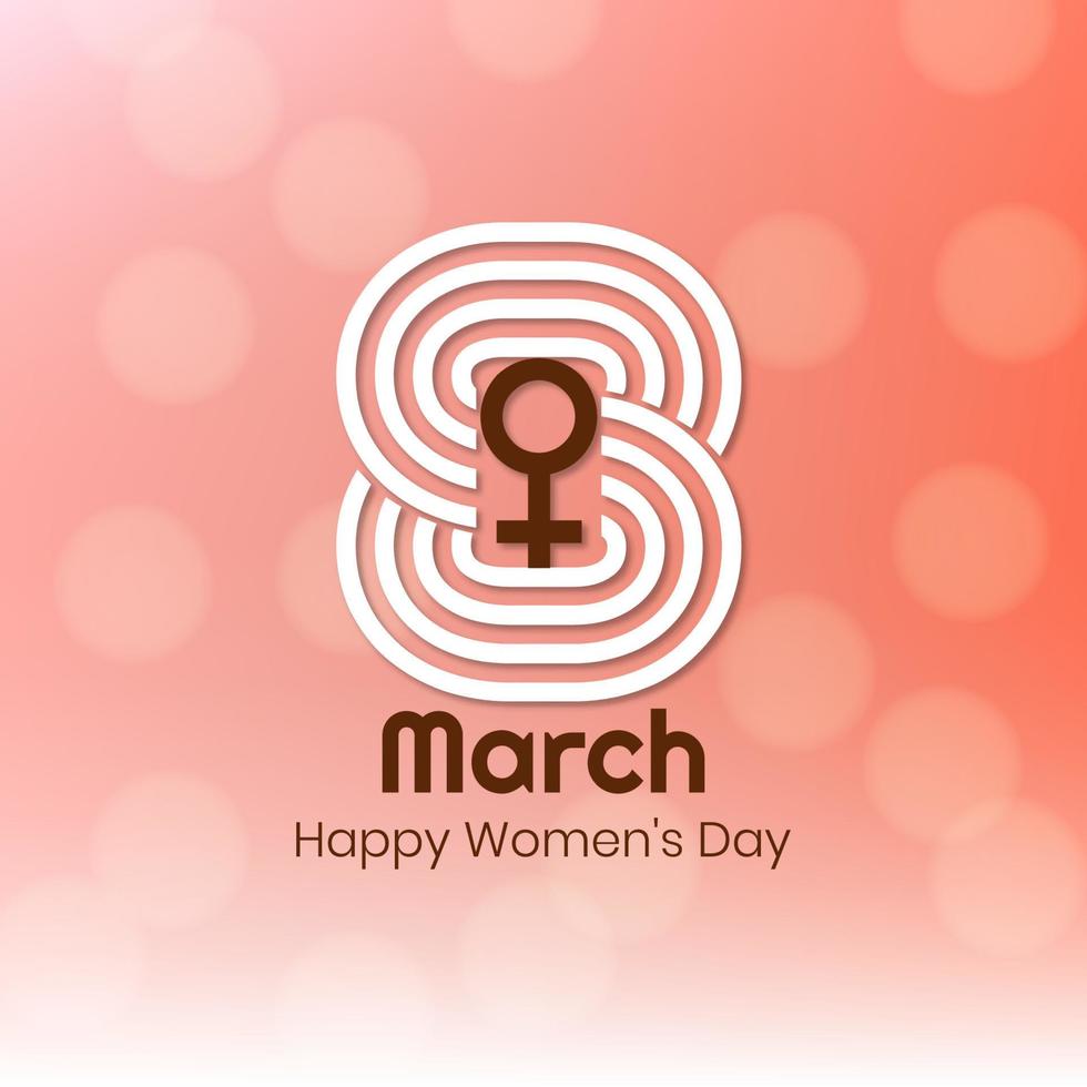 Elegant Happy Women's day celebration stylish background design vector