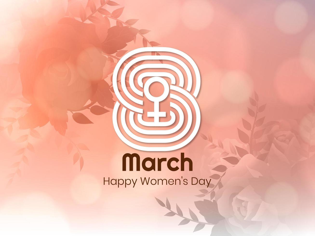 Elegant Happy Women's day celebration stylish background design vector
